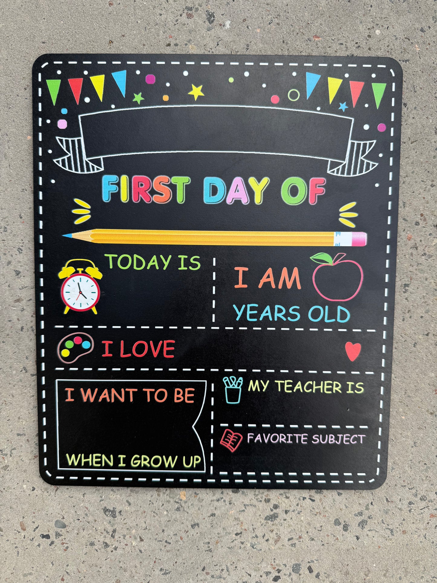 First Day/Last Day School Boards - SECONDS