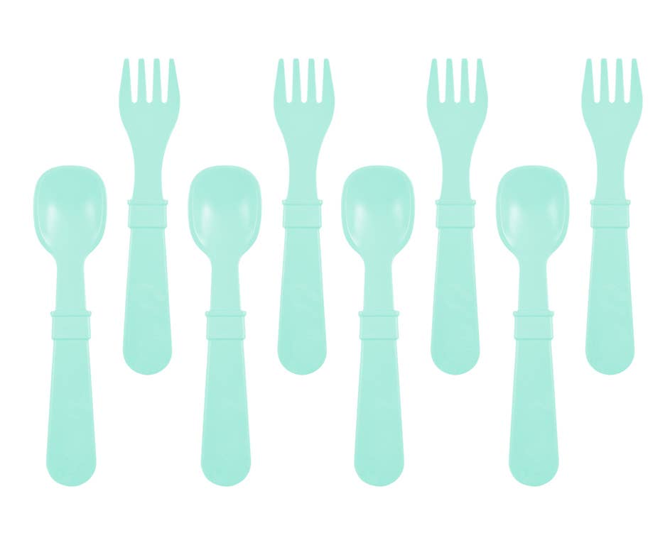 Re-Play Mint Forks and Spoons Set, 8 Pieces, Bulk Pack