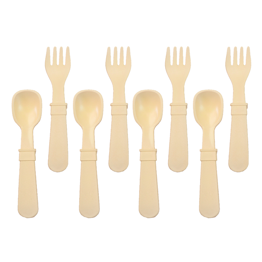 Re-Play Lemon Drop Forks and Spoons Set - 8 Pieces