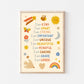 Illustrated Affirmation Print - Modern Educational Kid's Art: A4