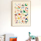 Alphabet Print - Modern Educational Kid's Wall Art: A4