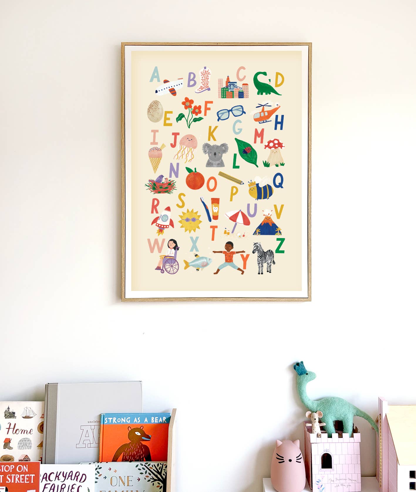 Alphabet Print - Modern Educational Kid's Wall Art: A4
