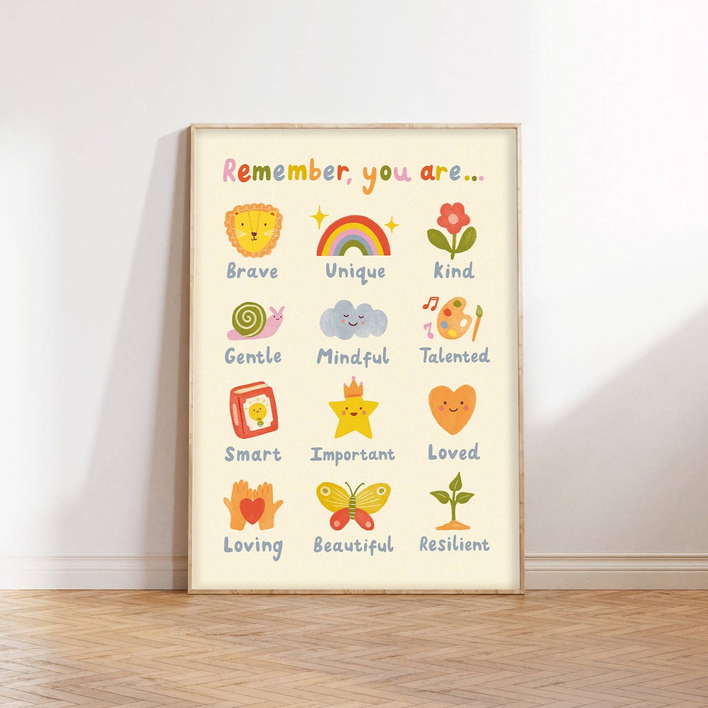 Remember, You Are Print - Modern Educational Kid's Wall Art : A4