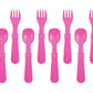Re-Play Bright Pink Forks and Spoons Set (8 pcs, Bulk)