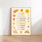 Illustrated Affirmation Print - Modern Educational Kid's Art: A4
